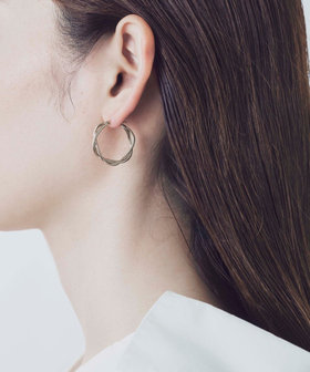 美品 Jouete ジュエッテ ラップピアス SV925+K10+プラチナCT Jouete