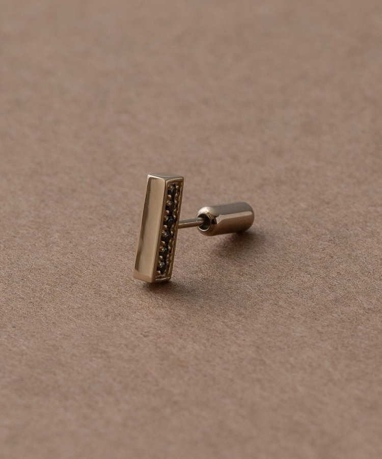K18RBG SV925 ダイヤモンド バー ピアス（307033） ｜ women