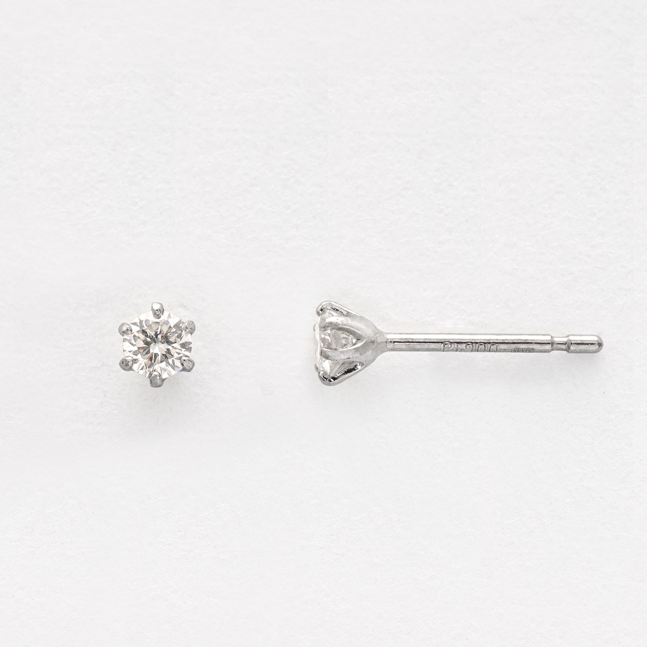 WEB限定】プラチナ ダイヤモンド ピアス（0.12ct） – Milluflora