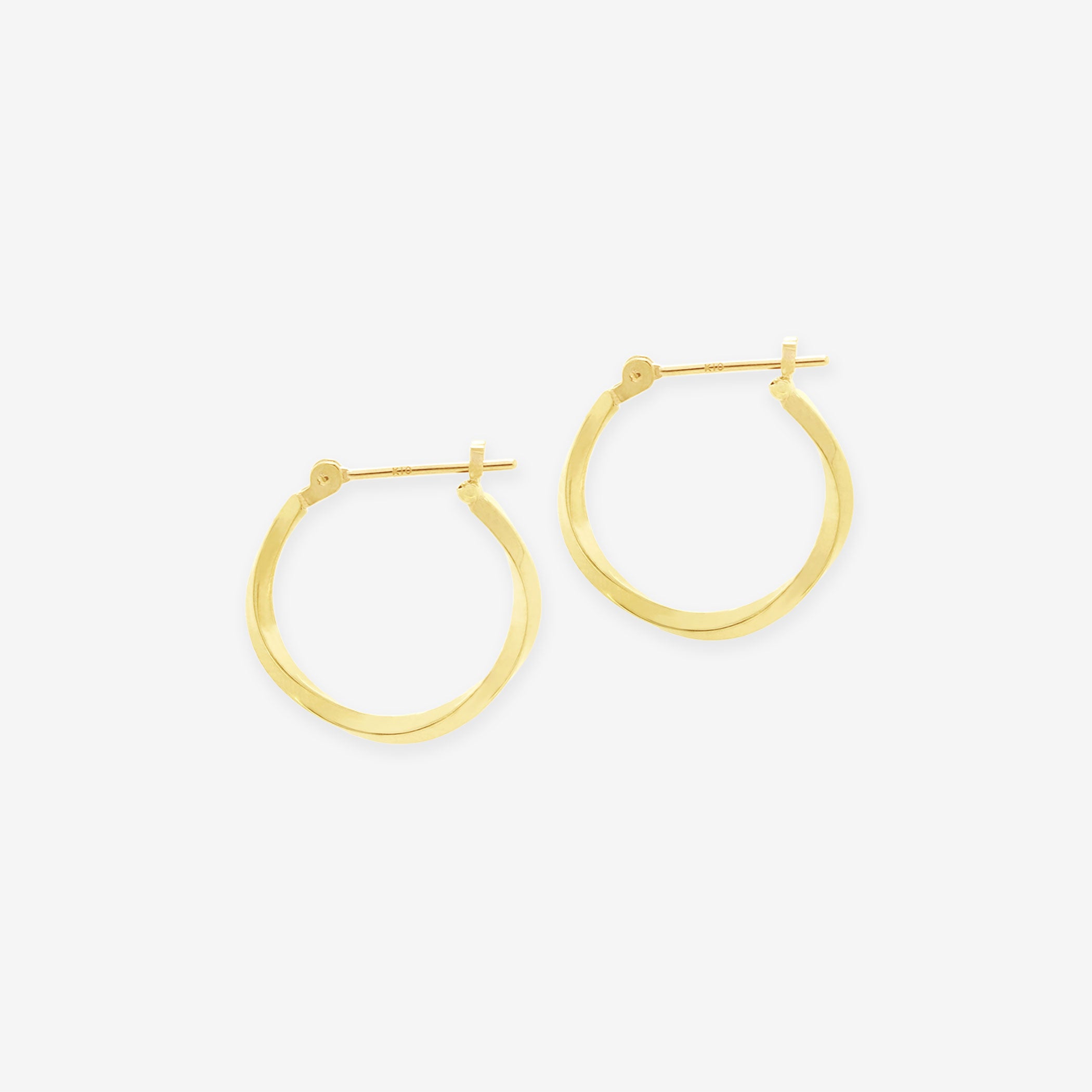 K10 イエローゴールド フープ ピアス（17mm） – Milluflora | ミル