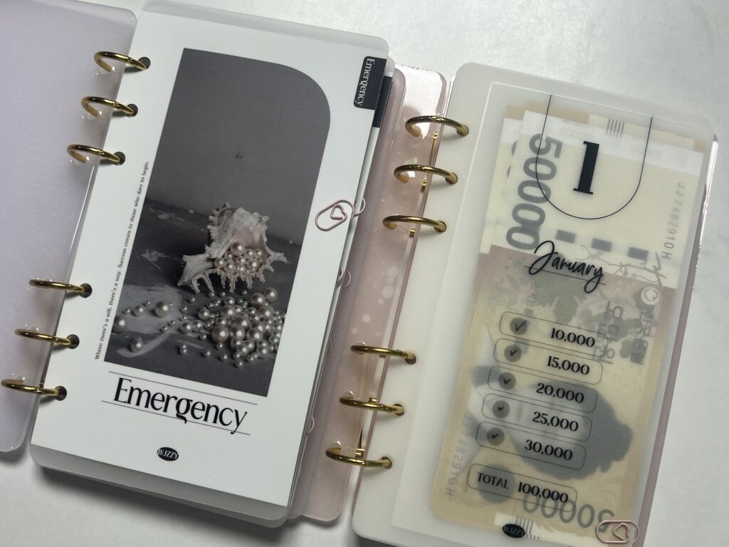 早い者勝ち 韓国 貯金 バインダー カバー A6 pvc diarium D PVC