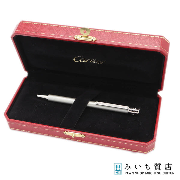 新品未使用 Cartier カルティエ シルバーボールペン 専用ケース付き