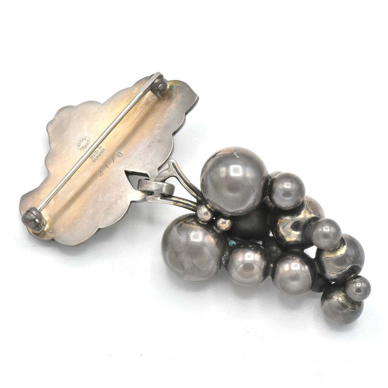 ブローチ ジョージジェンセン GEORG JENSEN 217B ぶどう 葡萄 ピン