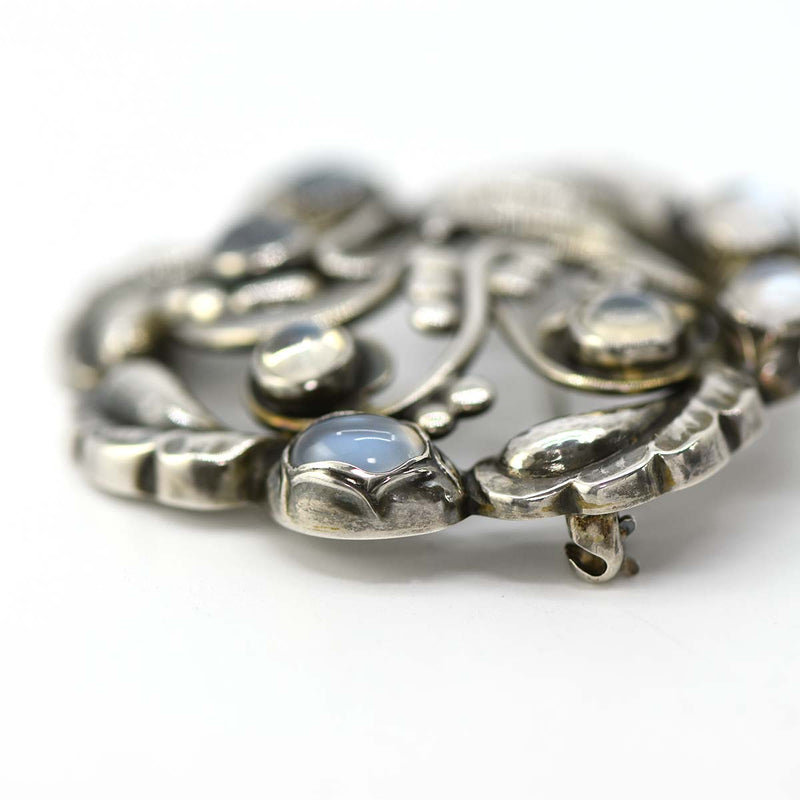 ジョージジェンセン ムーンライト ブローチ ムーンストーン シルバー