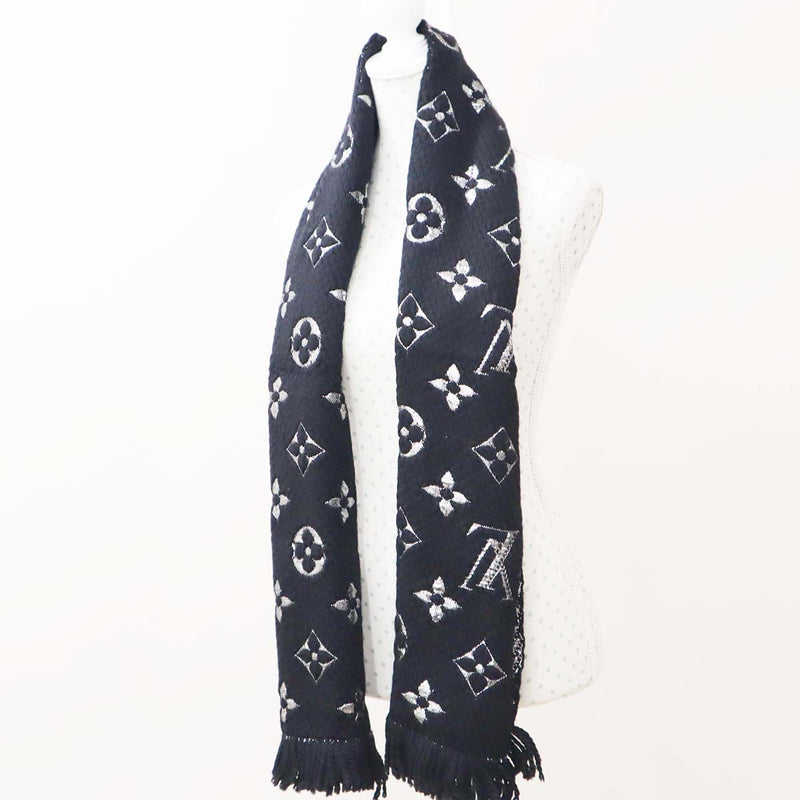 LV ルイヴィトン マフラー M75833 ウール シルク エシャルプ ロゴ