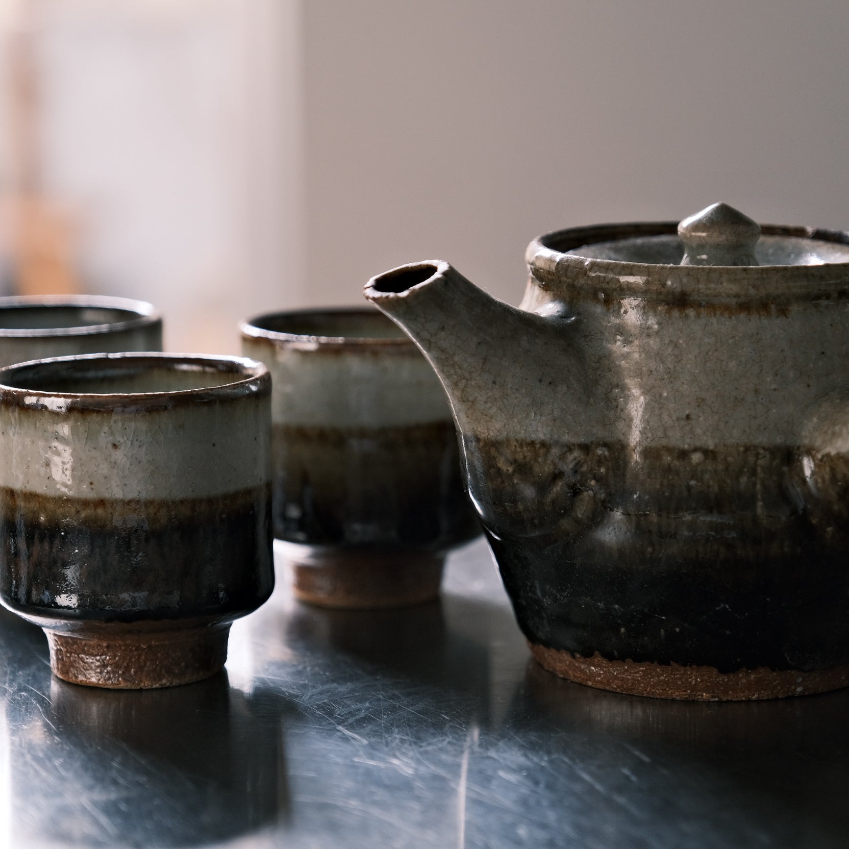 武内晴二郎花瓶呉須釉河井寛次郎森山窯民藝沖塩明樹