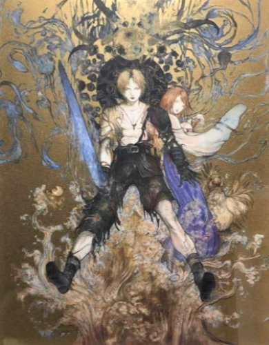 天野 喜考 漆 版画セミオーダー WATER WARRIOR FF10 天野 喜考 漆 版画セミ