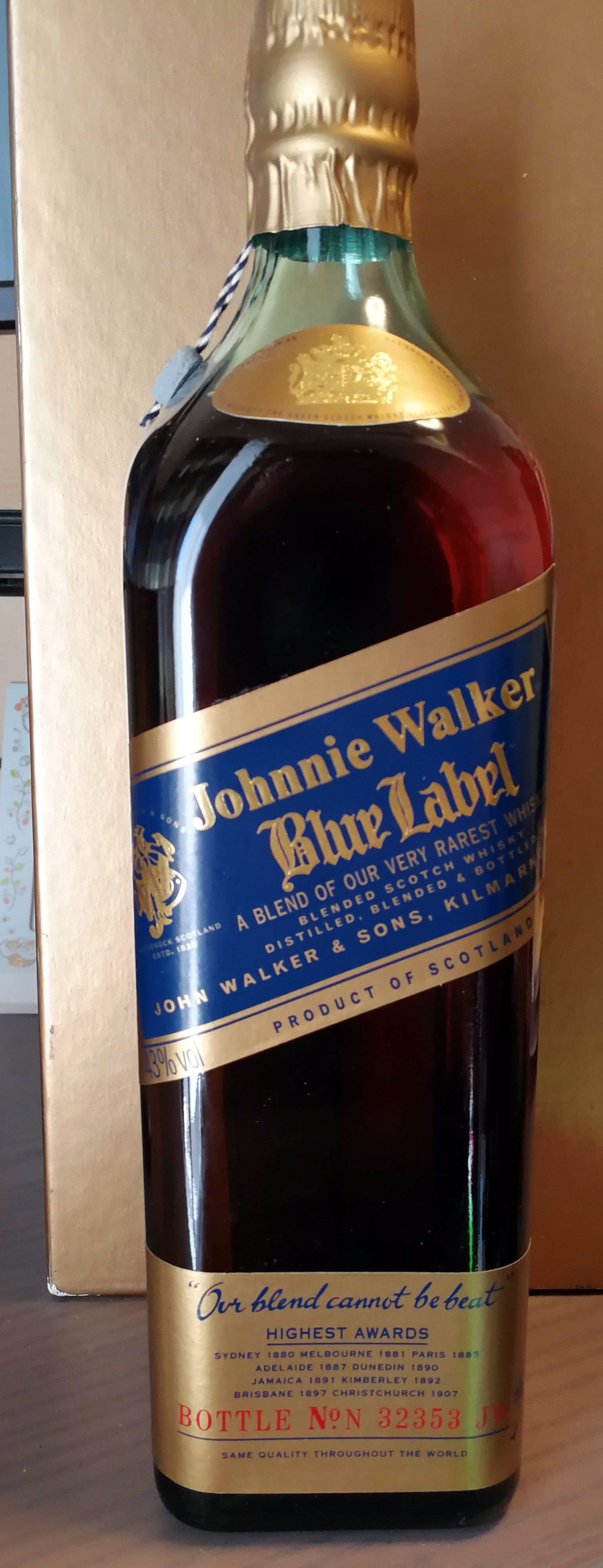 Review: Old Johnnie Walker Blue bottle — 1990s | by Elliott | Medium
