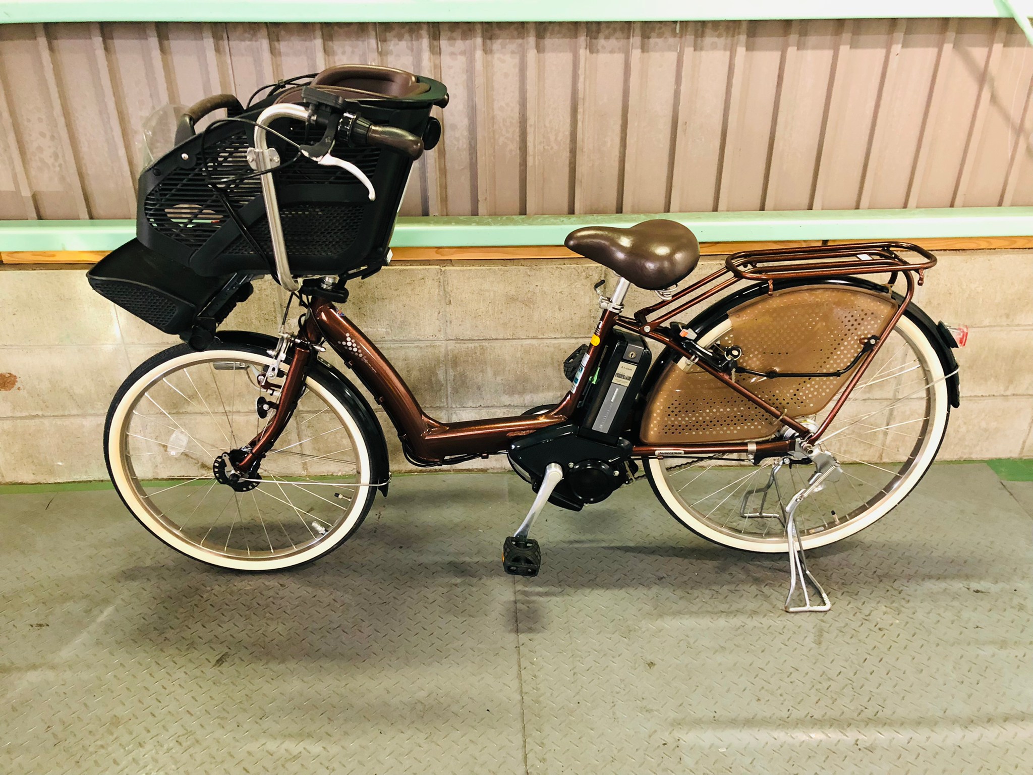 地域限定 ブリヂストン アンジェリーノ 新基準 三人乗り 子供乗せ 6AH