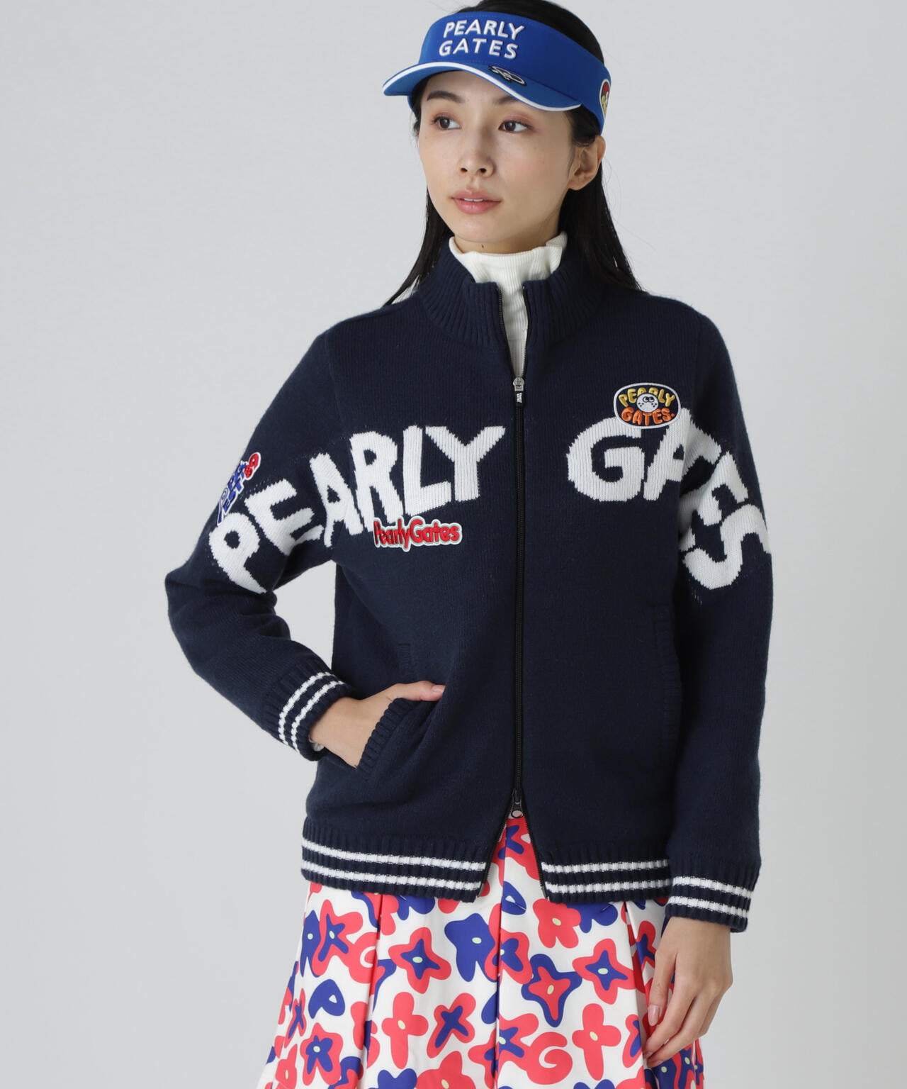 フルジップニットジャージ (Milkey Blue) ずとまよ Full Zip Knit