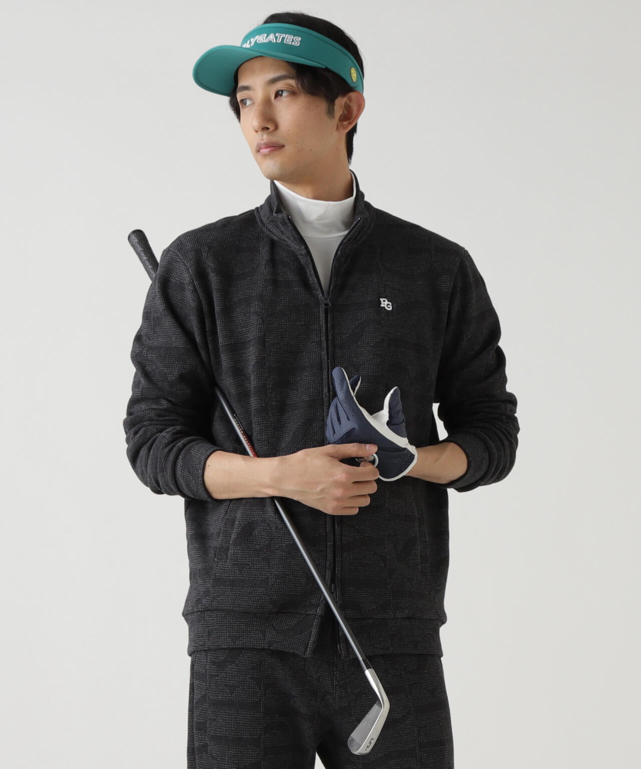 裏毛ストレッチロゴジャガードフルジップジャケット | PEARLY GATES