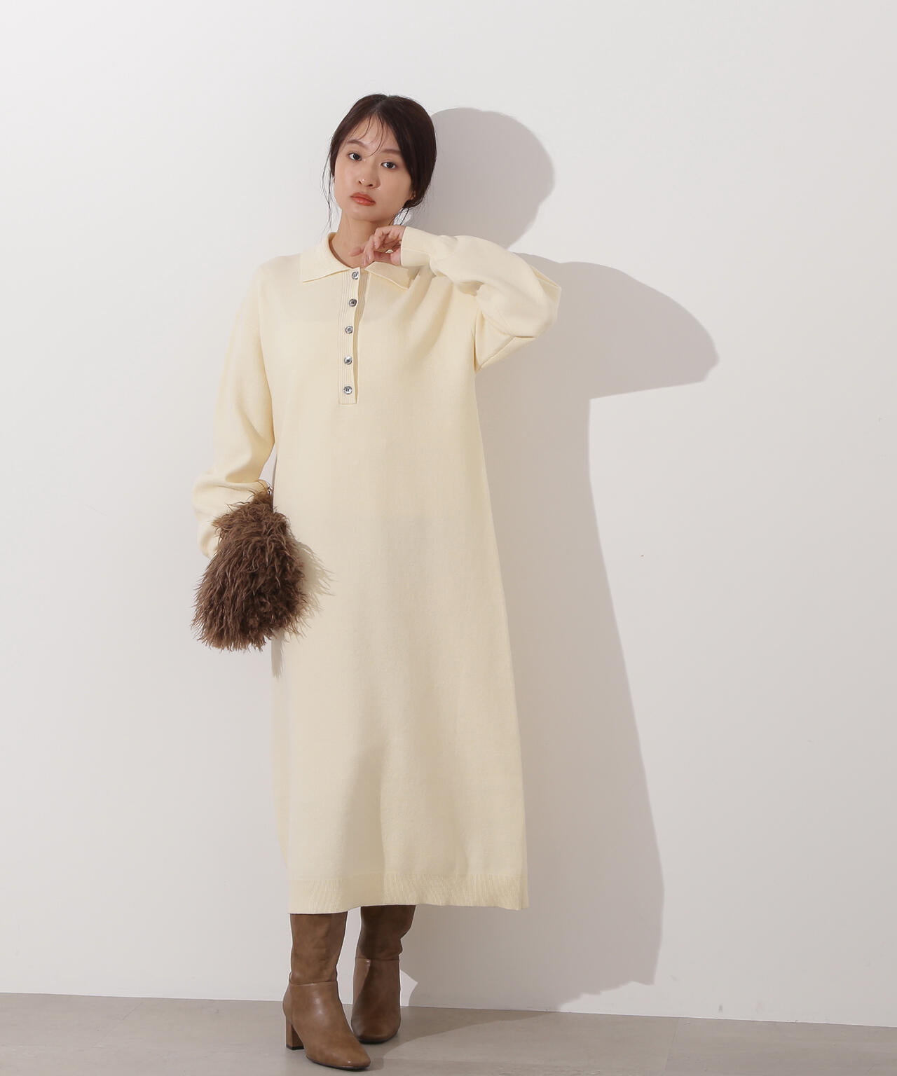 スキッパーネックニットワンピース | N. Natural Beauty Basic*（エヌ