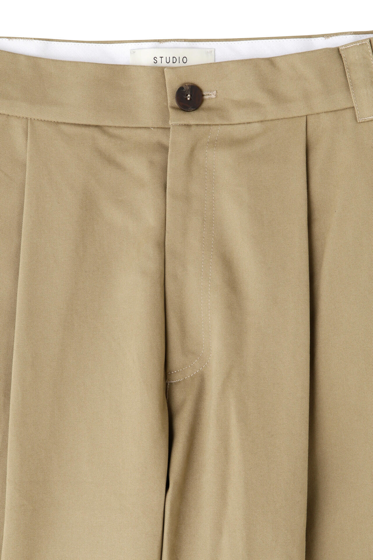 STUDIO NICHOLSON / PEACHED COTTON TWILL DEEP PLEAT VOLUME PANT