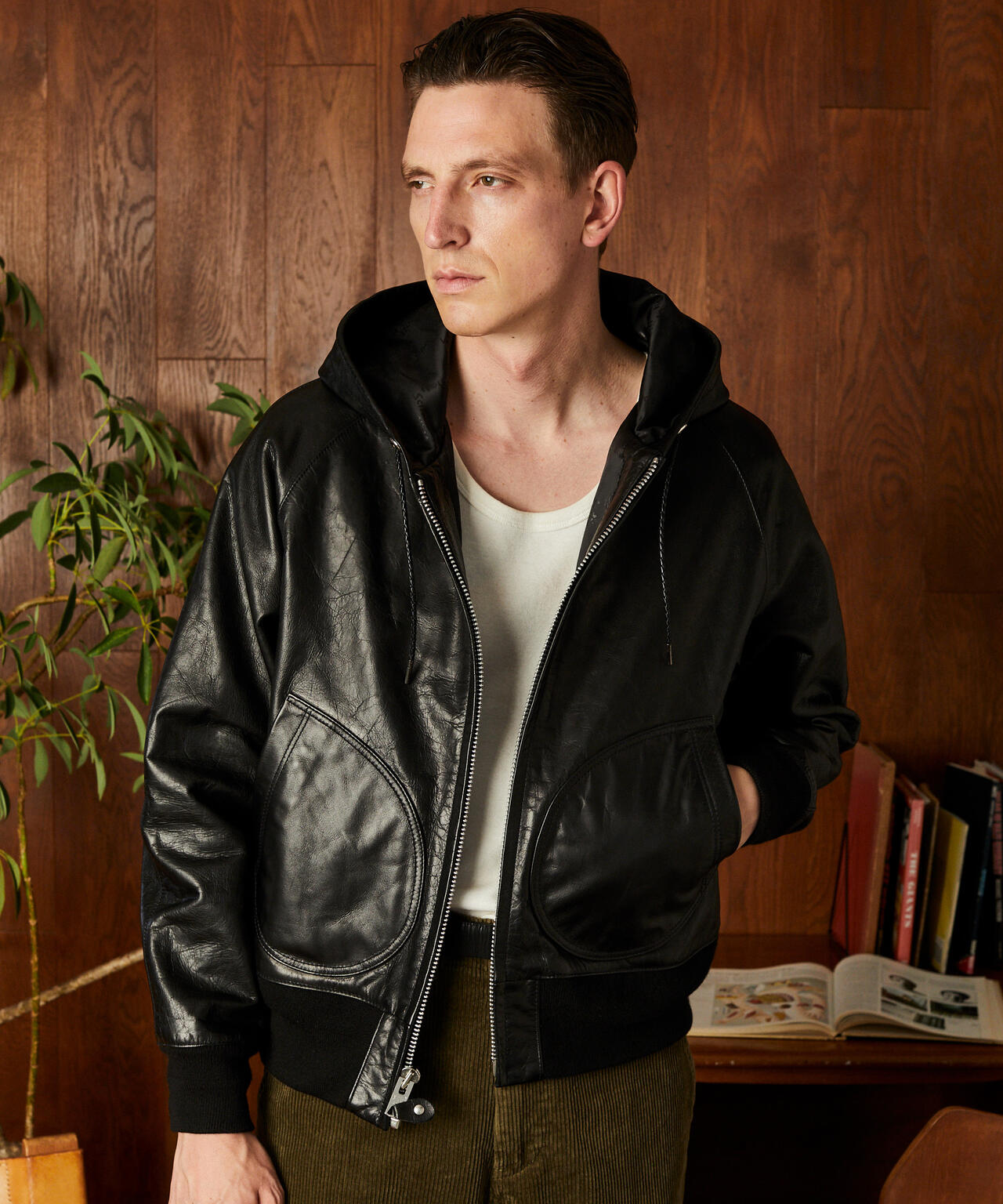 LEATHER HOOED JACKET/レザー フーデッドジャケット | Schott