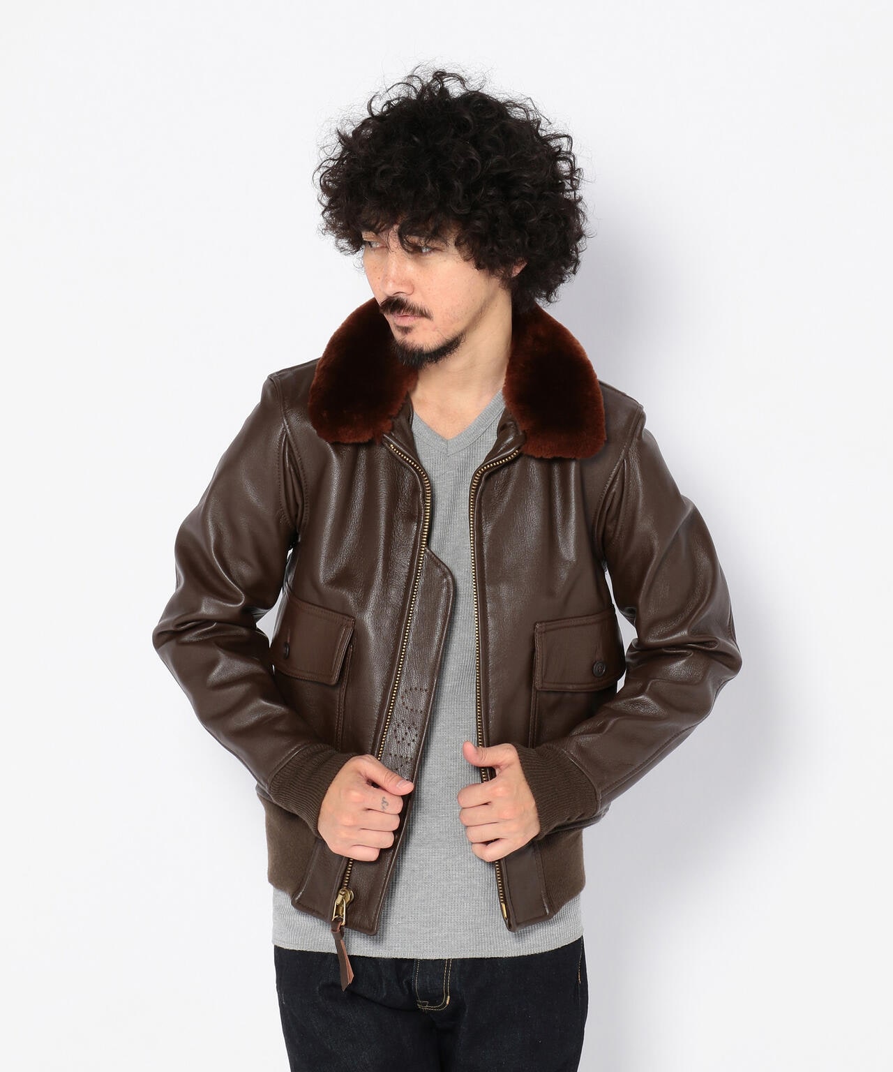 AVIREX G-1 レザージャケット よっちゃん avirex ジャケット G1 やい