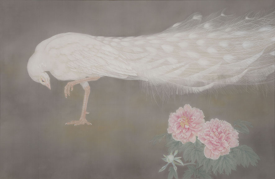 孔雀牡丹図 – 京都絵美