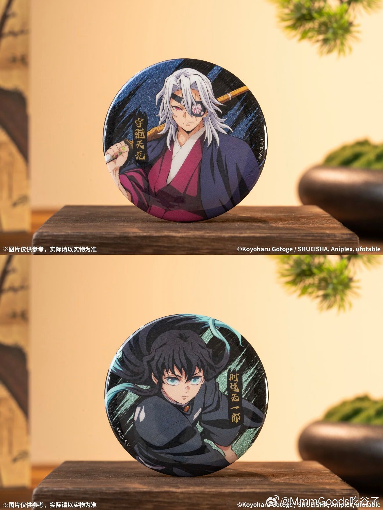 鬼滅の刃 無限城編 中国限定 中国楽器シリーズ ダイヤ型 缶バッジbox