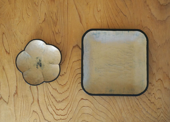 三谷龍二トレイ角盆漆特大サイズ