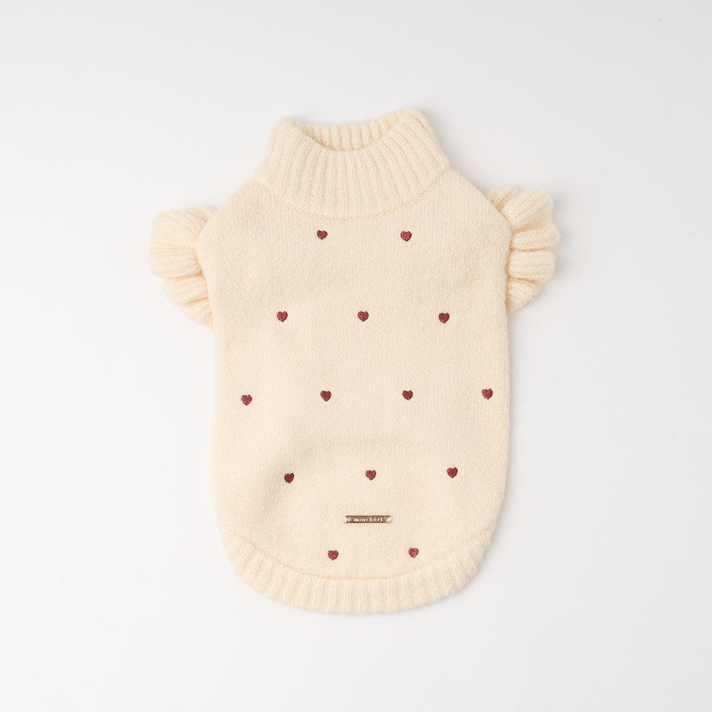 犬服 BEARDSLEY 刺繍ニット ウール100% ジェラートピケ好きな方 犬服