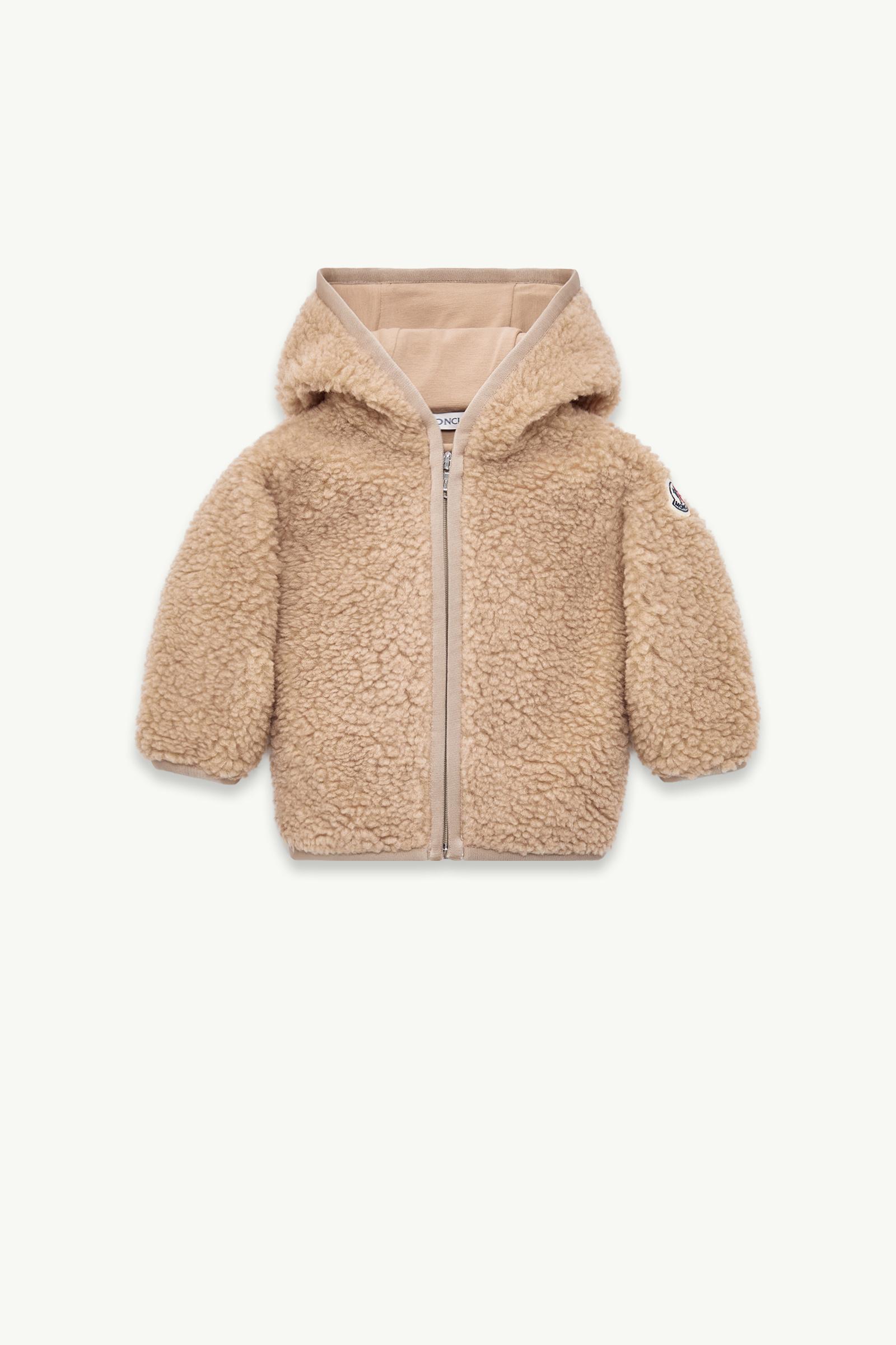 Beige Teddy Zip-Up Hoodie - Clothing for Children | Moncler US