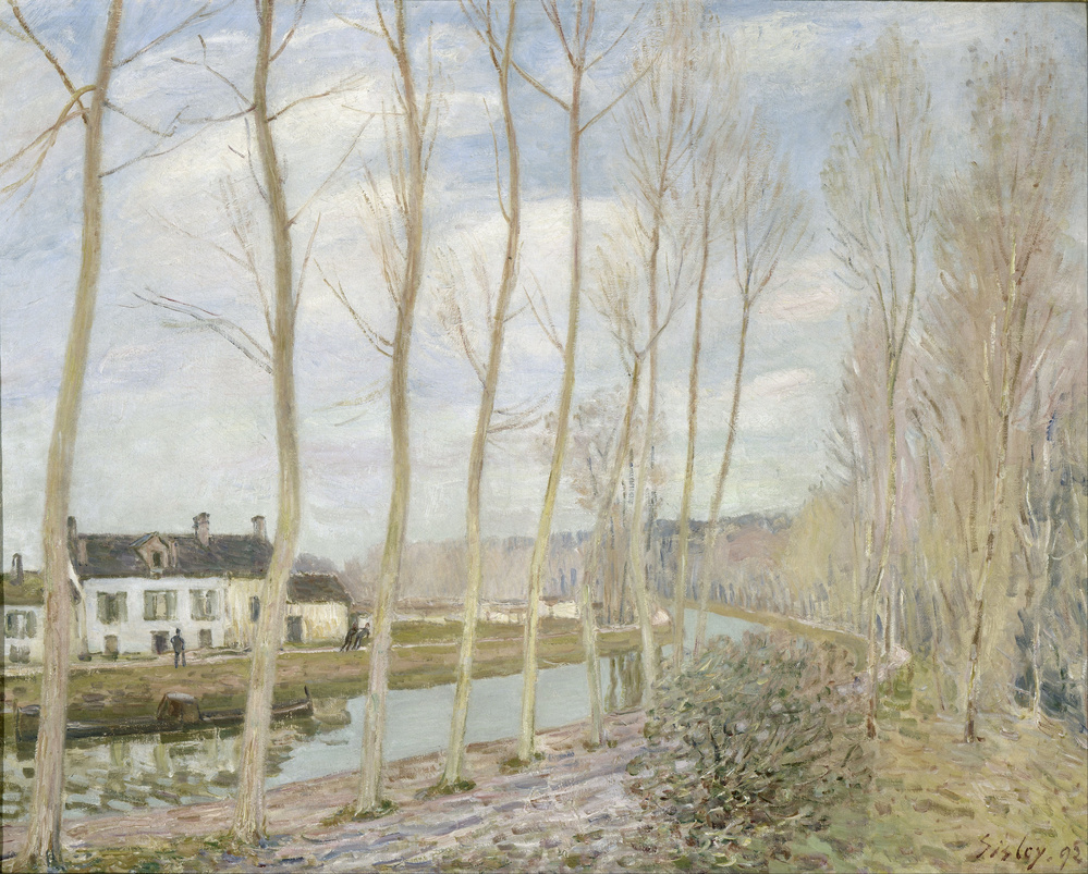 アルフレッド・シスレー 、Alfred Sisley、秋のモレの橋、希少画集画