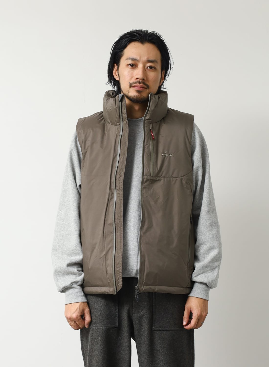 AURORA TEX STAND COLLAR DOWN VEST|オーロラテックス スタンドカラー