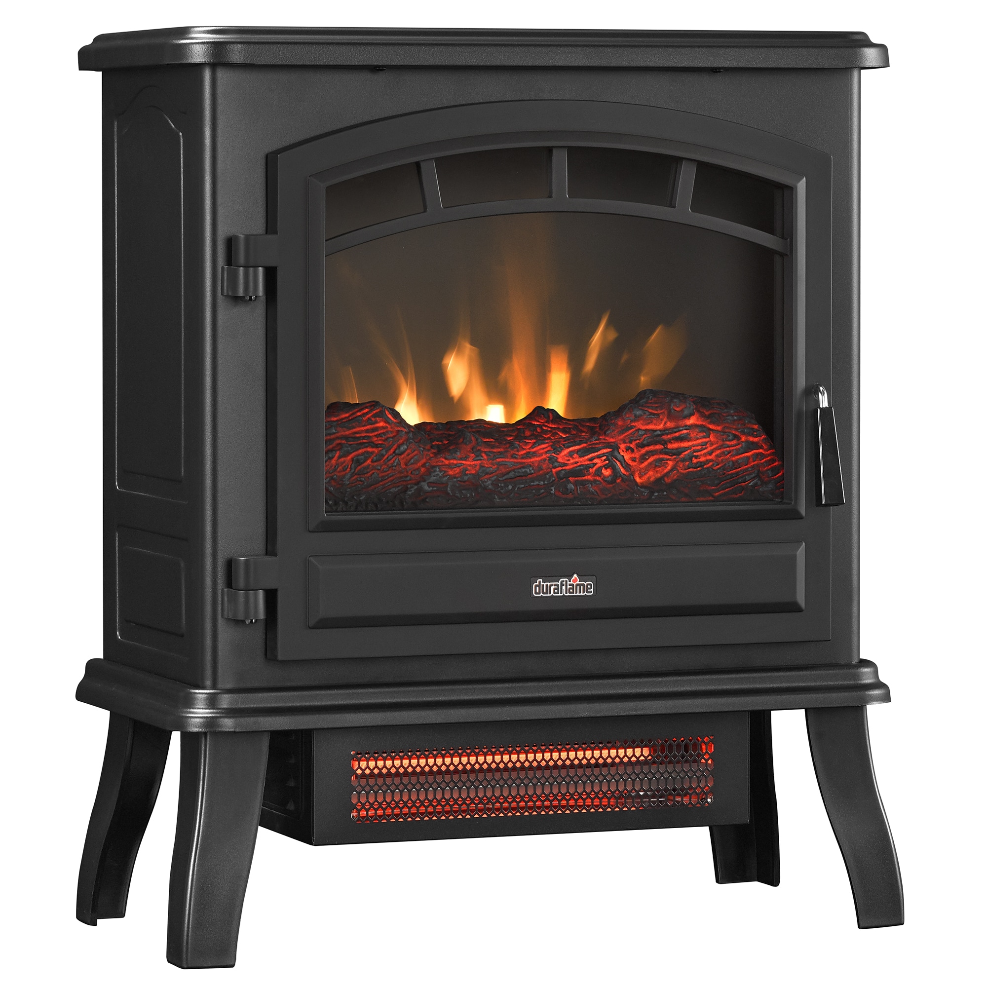 Duraflame 19.5-Inches W 5200 -BTU Black Metal Corner or flat wall