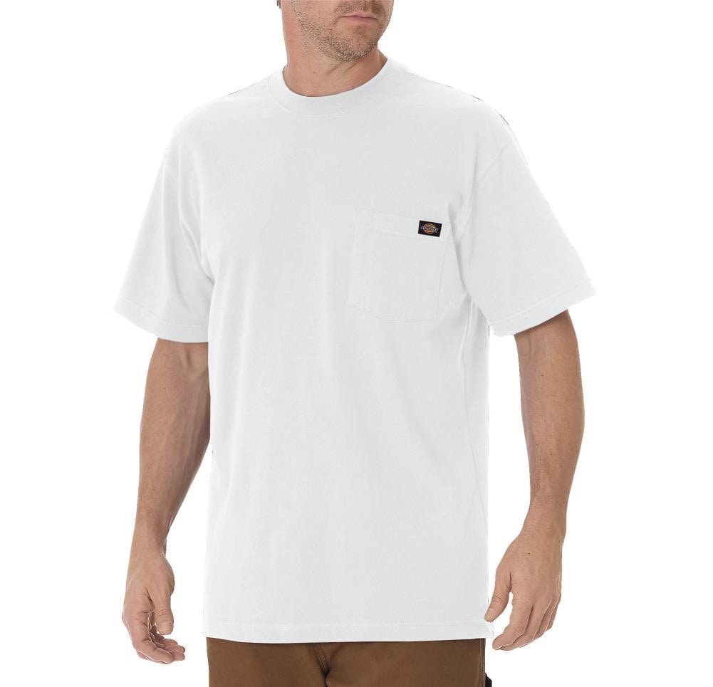 Dickies Men's White Short Sleeve Solid T-shirt (XX-large) WS436WH