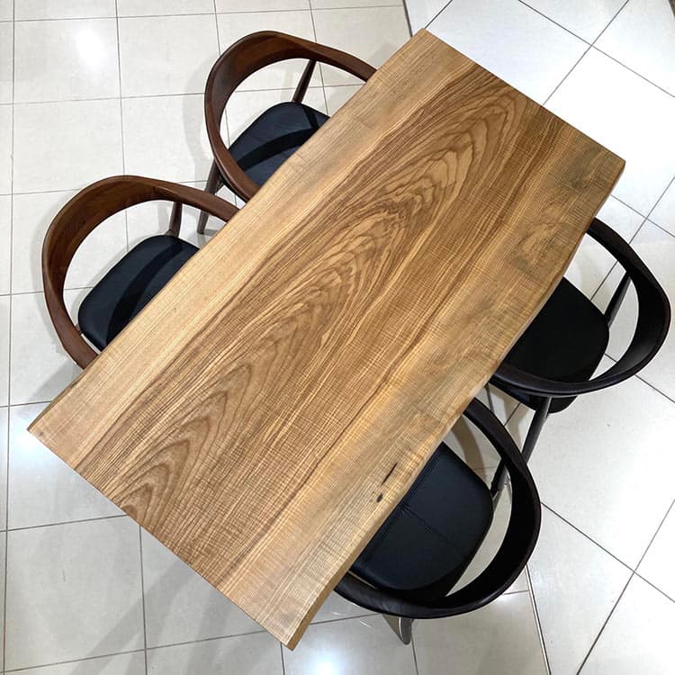 無垢材 曲線デザイン 一枚板テーブル直接引き取り歓迎千葉県座卓