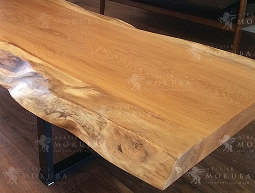 ローテーブルx桂（カツラ）【大阪市北区 個人住宅】桂（カツラ）一枚板