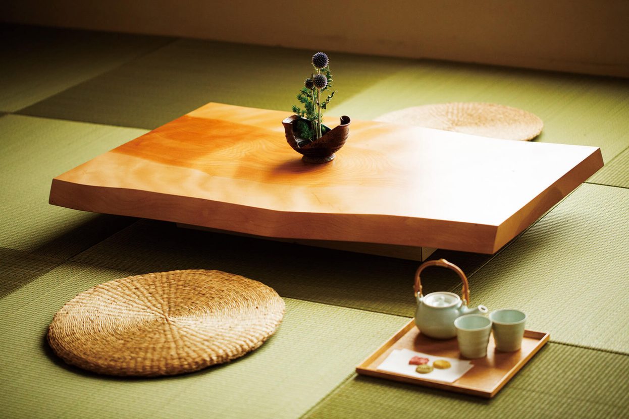 一枚板 ローテーブル 和室