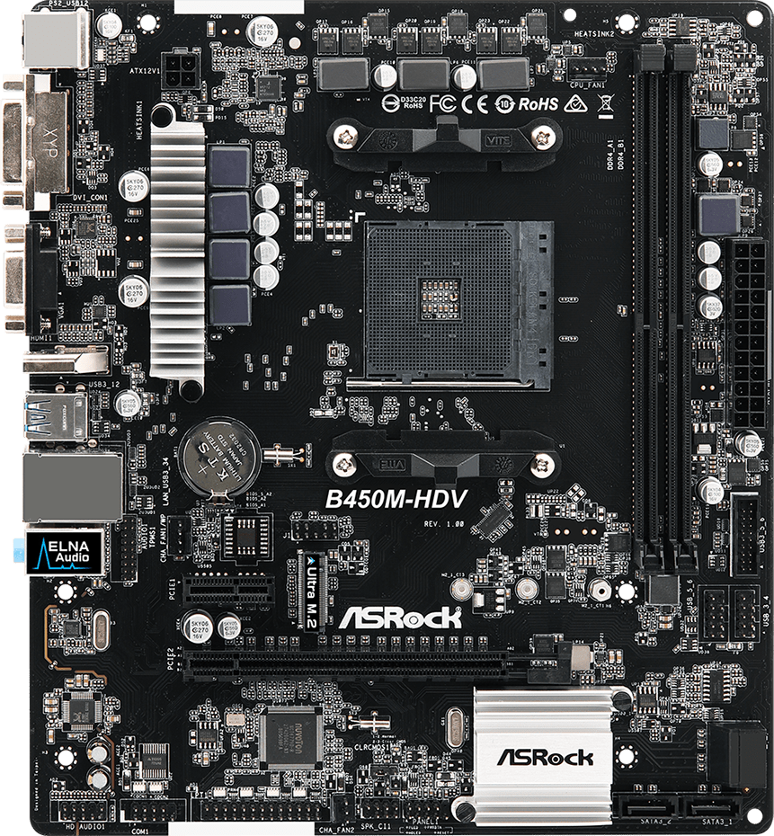 Asrock B450M-HDV - Motherboard Specifications On MotherboardDB