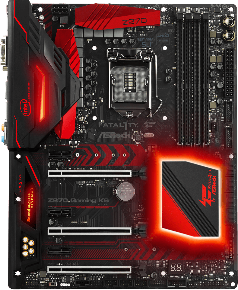 Asrock Fatal1ty Z270 Gaming K6 - Motherboard Specifications On