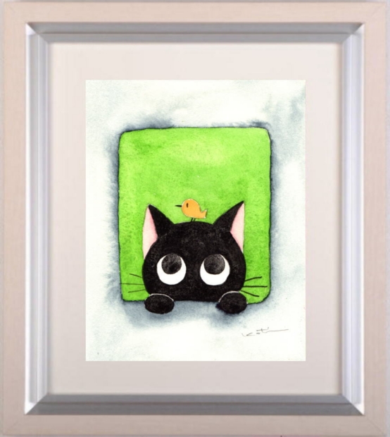 南桂子「少女と馬」カラーエッチング 5/100 額装済 南桂子「少女と馬