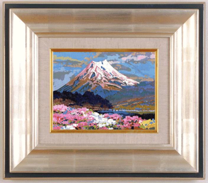 竹内敏彦 絵画 油絵 肉筆油絵 クリスタルブルー 海 ドルフィン F12