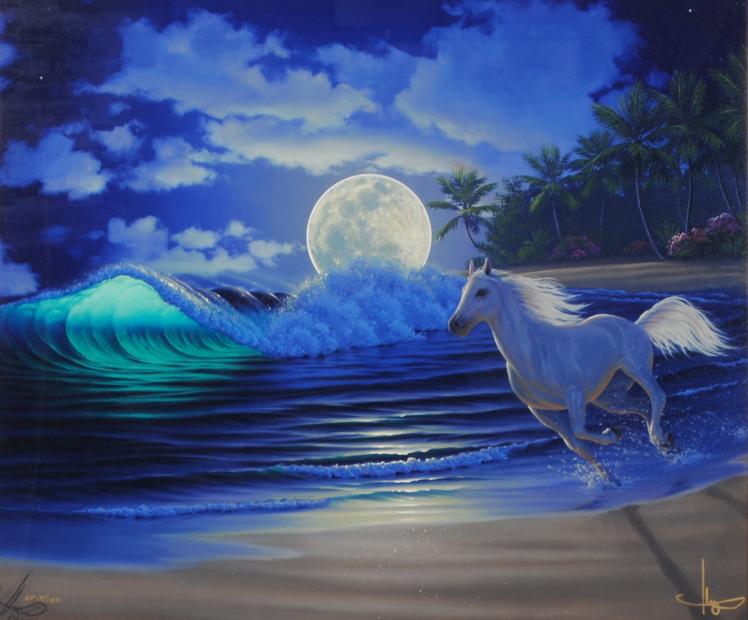 ジョン・アル・ホーグ ムーンリットマジック 絵画 アート ジョン