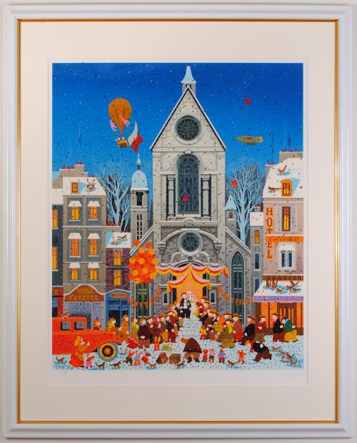 ヒロヤマガタ ウェディングデイ 大判絵画 額付き 73.5×72 ヒロヤマガタ