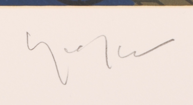 ヒロ・ヤマガタがシルクスクリーンの版画で制作したインテリアの絵画