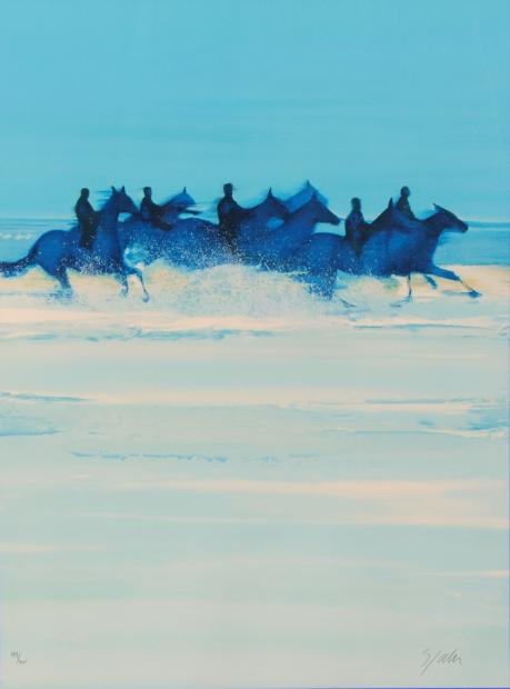 馬の絵画をリトグラフの版画で制作したヴィクトール・スパンの馬の絵