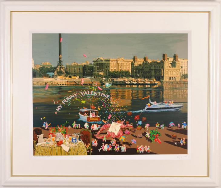 ヒロ・ヤマガタ作シルクスクリーン「スカイフェスティバル」 ヒロ