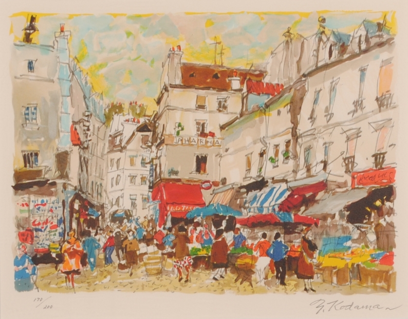 インテリアの絵画をリトグラフの版画で制作した児玉幸雄のインテリアの