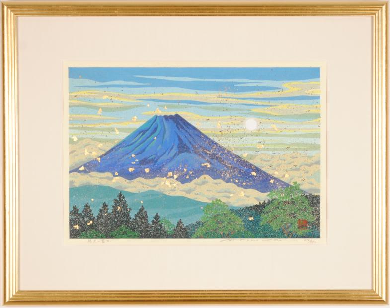 桜の絵を木版画で制作した井堂雅夫の和の桜の絵「