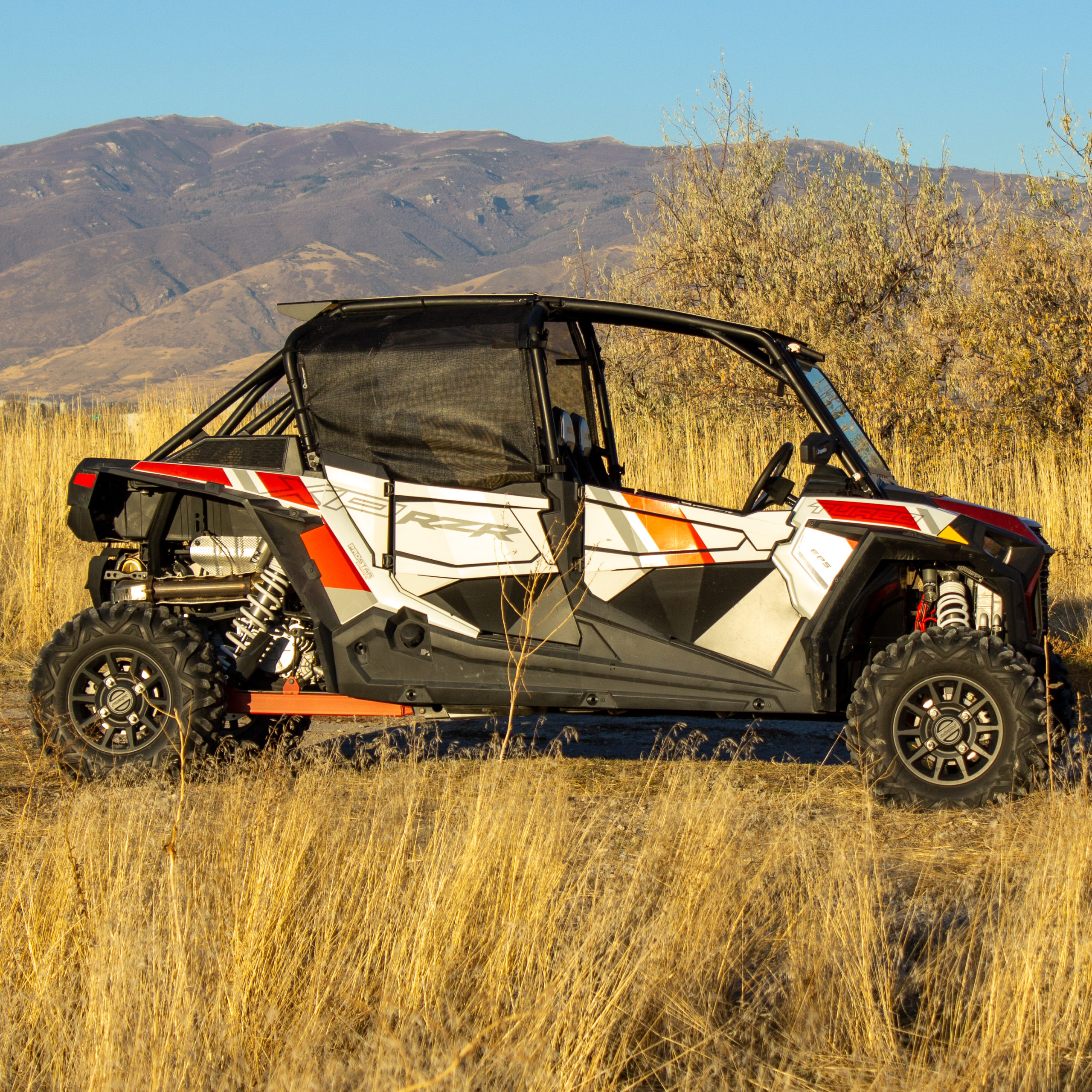 Window Shade Nets - Backseat - Polaris RZR XP Turbo S | MOTOROOF