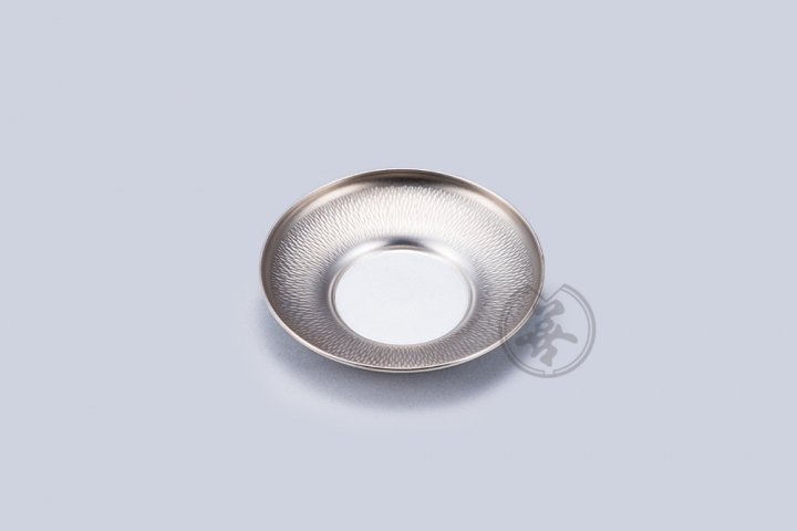 純銀 茶托 茣蓙目 | 森銀器製作所