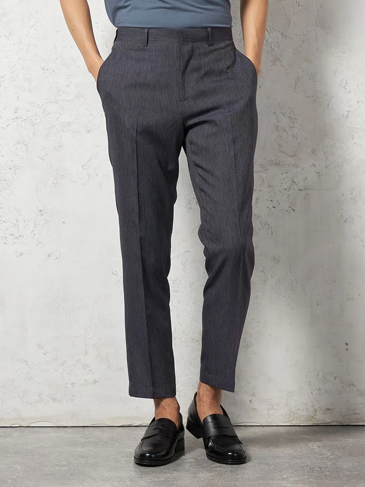 デニム調 セットアップスーツ【WEB限定】上下ウォッシャブル ネイビー