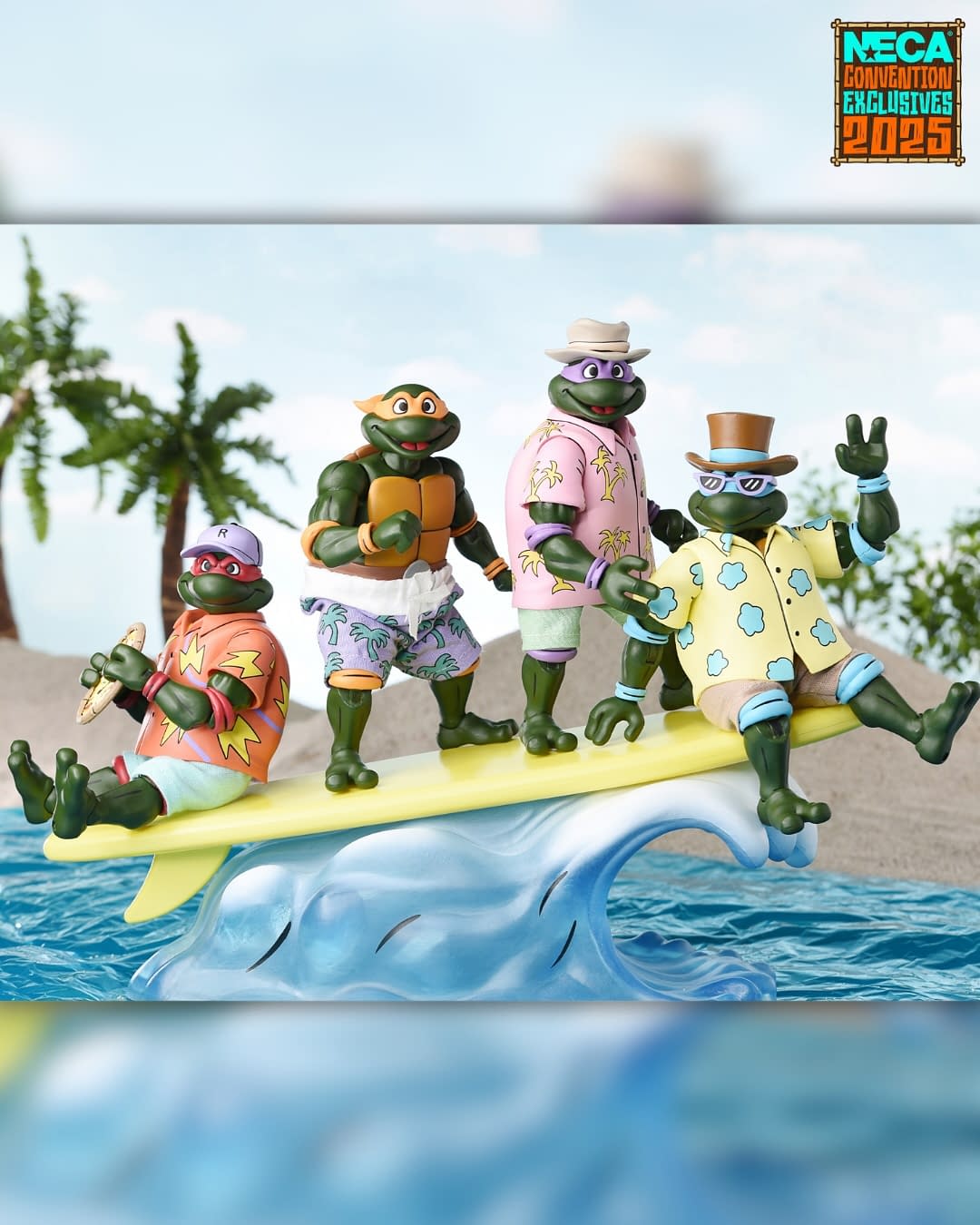 NECA Reveals Teenage Mutant Ninja Turtles Sewer Surfing Turtles 4-Pack