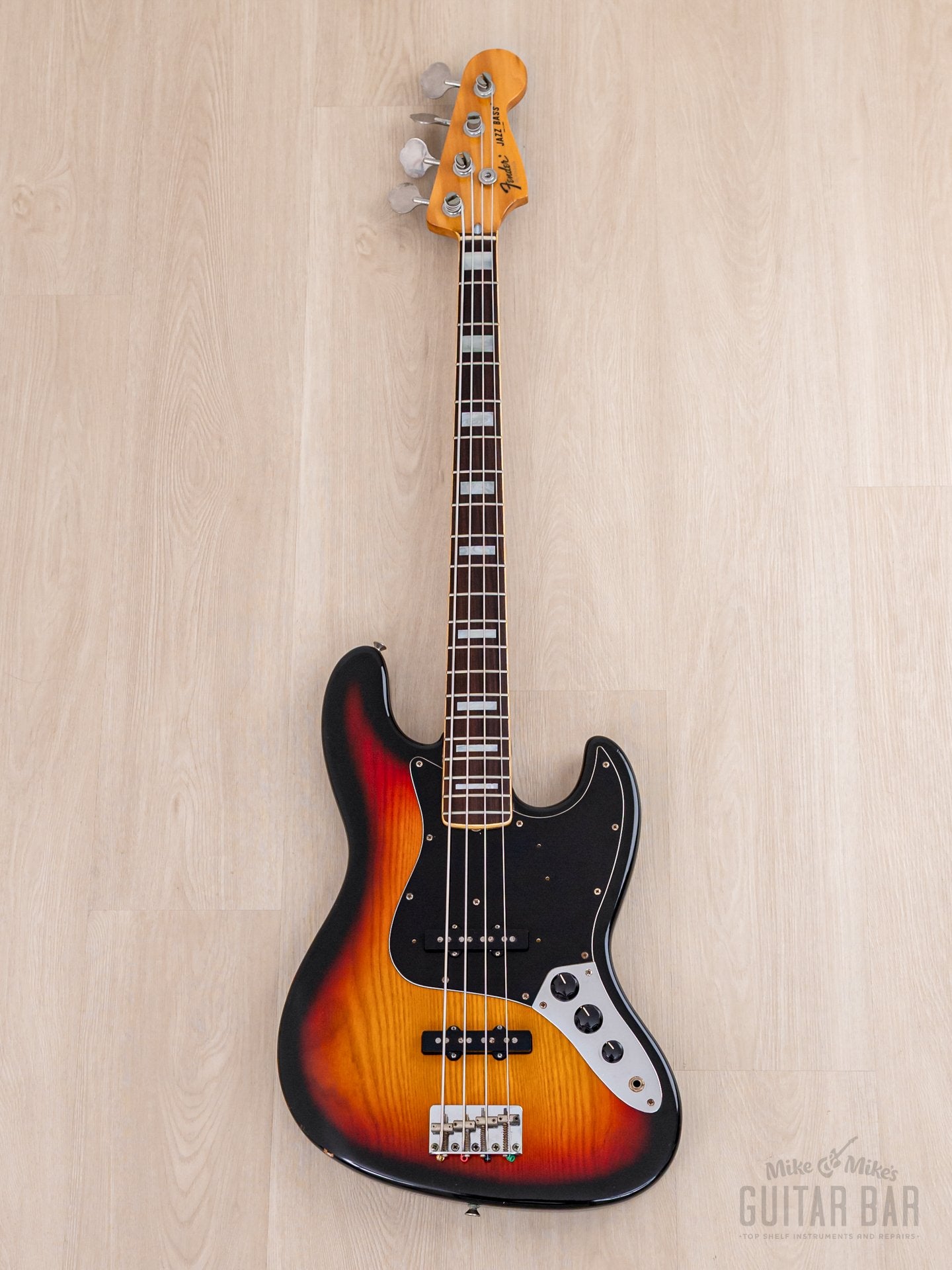 1988 Fender Jazz Bass '75 Vintage Reissue JB75-80 Sunburst Ash, 100% O