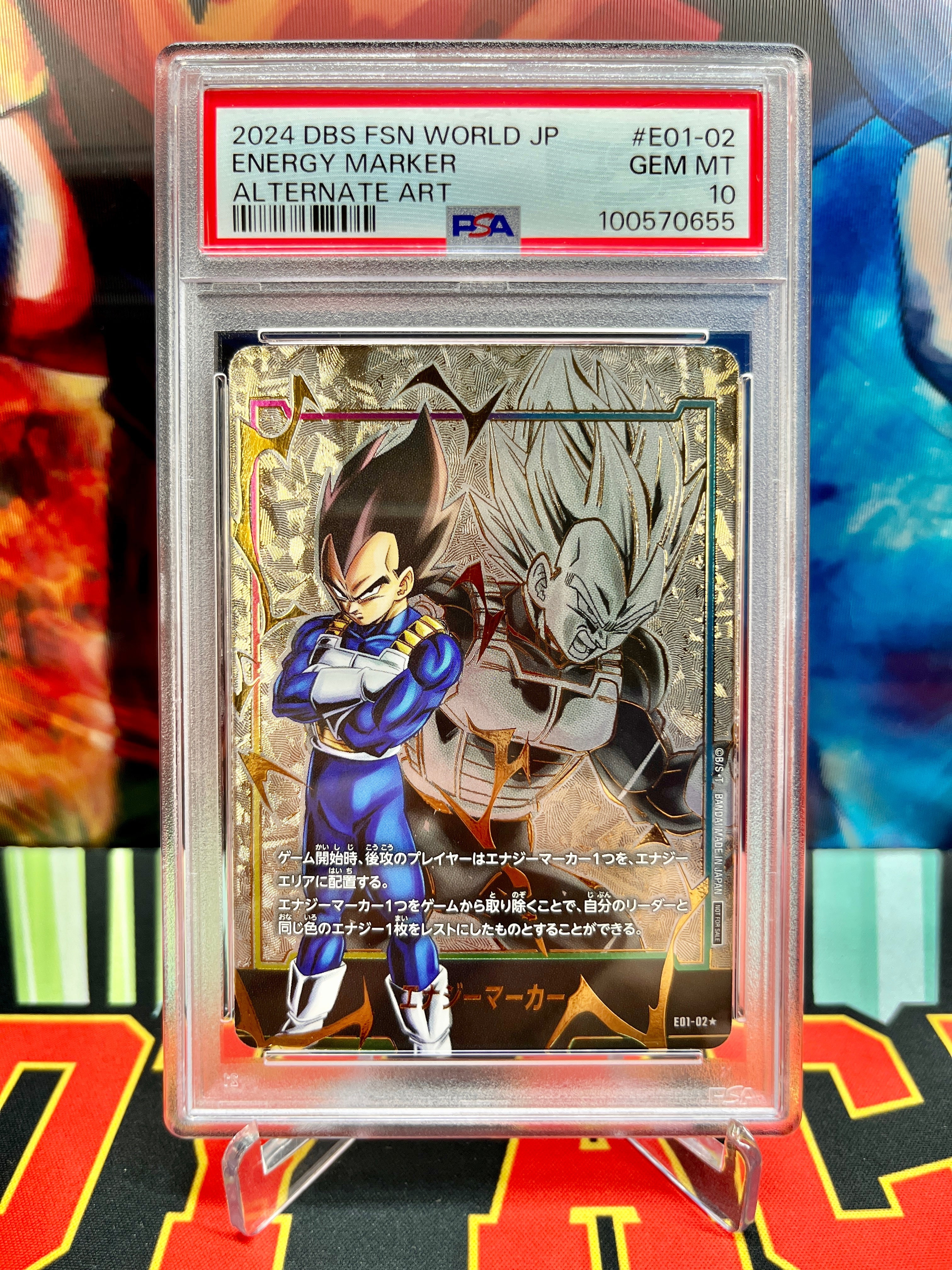 PSA 10 E01-02☆ Vegeta Energy Marker (2024)