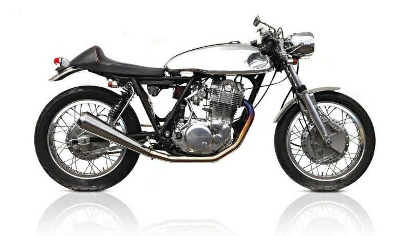 SR400/500 キャブ アルミ フューエルタンク ポリッシュ Mugello オメガ