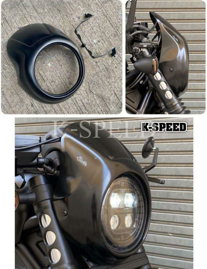レブル250/500 2020- ヘッドライトカバー スクリーン バイザー K-SPEED